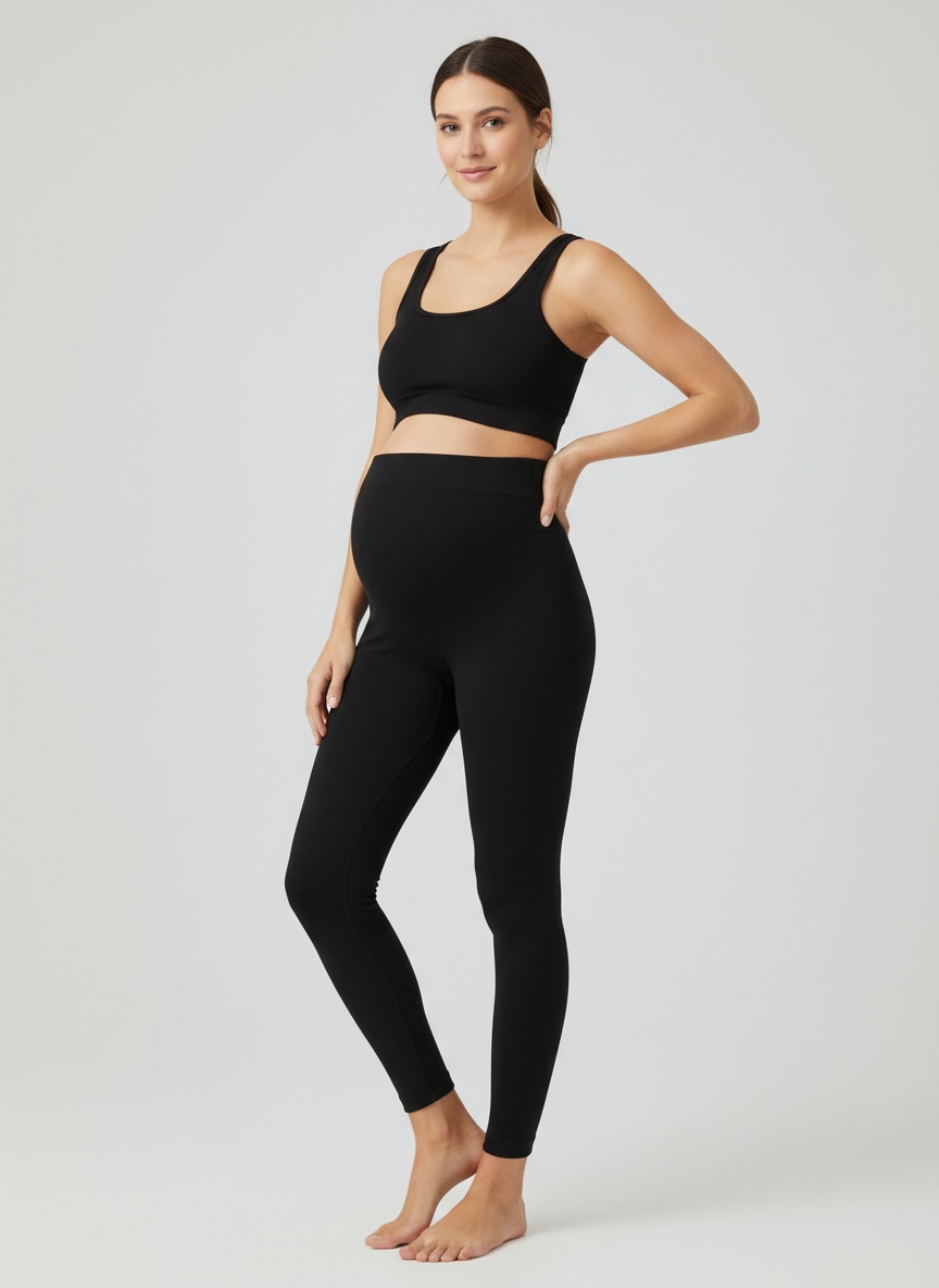 High-Waisted Slimming Quick-Dry Maternity Yoga Pants with Belly Support for Women