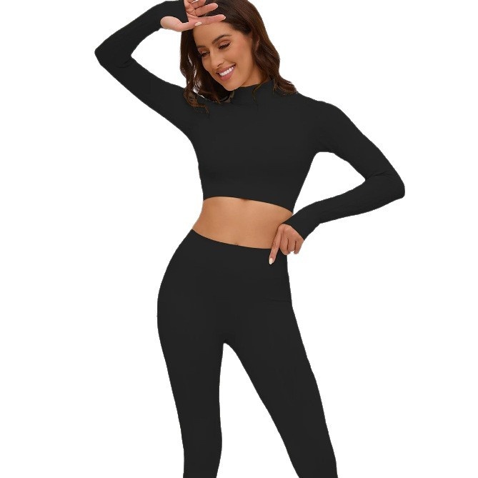 Slim Fit Quick-Dry Yoga Set with High-Waisted Slimming Leggings for Women