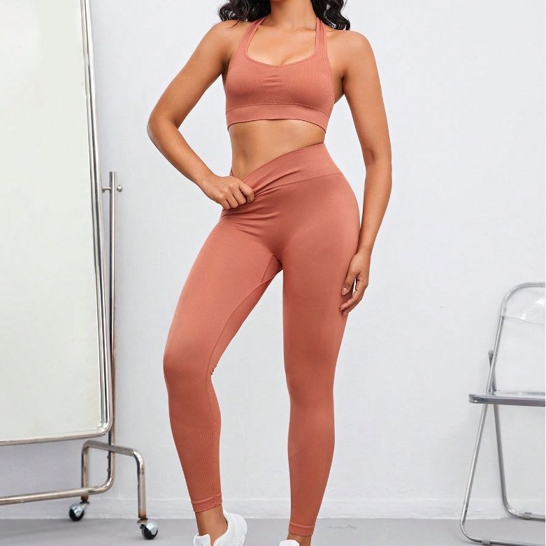 Slim Fit Quick-Dry High-Waisted Yoga Leggings Set for Women for Slimming Fitness Workout