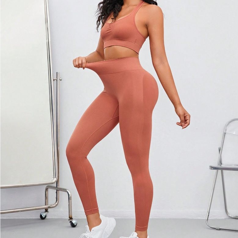 Slim Fit Quick-Dry High-Waisted Yoga Leggings Set for Women for Slimming Fitness Workout