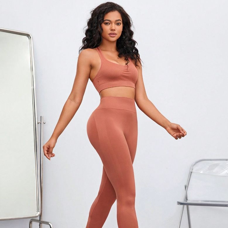 Slim Fit Quick-Dry High-Waisted Yoga Leggings Set for Women for Slimming Fitness Workout