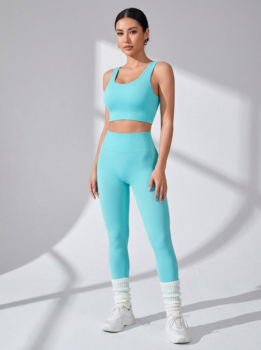 High-Waisted Slimming Quick-Dry Yoga Leggings Set with Sexy S-Shape Fit for Women