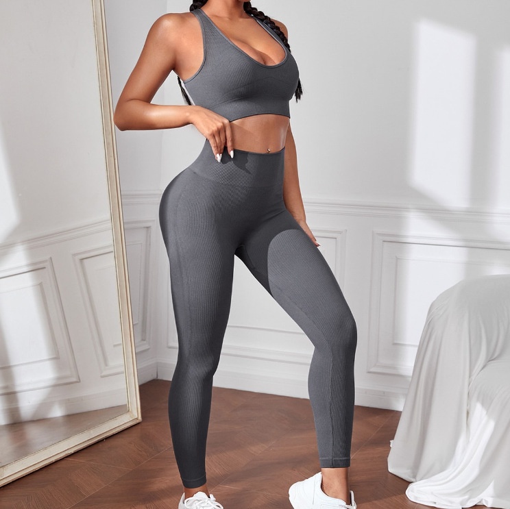 High-Waisted Slimming Quickdry Yoga Leggings Set for Women with Sexy S-Shape Silhouette