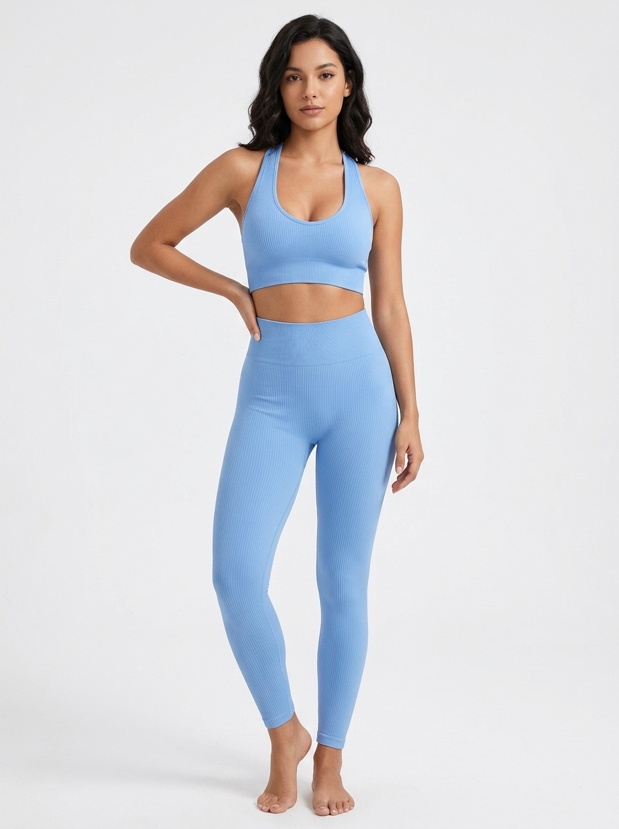 High-Waisted Slimming Quickdry Yoga Leggings Set for Women with Sexy S-Shape Silhouette