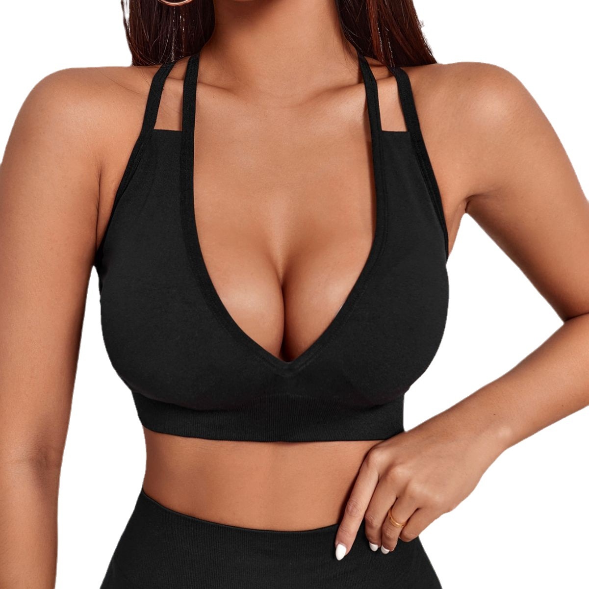 Shock-Absorbing Backless Quickdry Wire-Free Sports Bra with Sexy Slimming Fit for Women