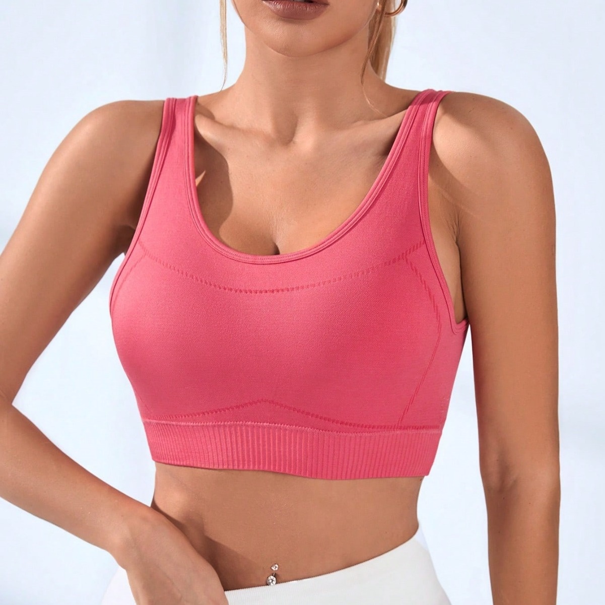 Shock-Absorbing Wire-Free Yoga Bra with Slimming Breathable Support for Women
