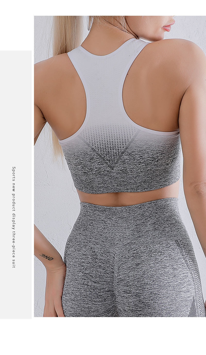 Gradient Quick-Dry Slimming Sports Bra with Shock-Absorbing Function for Women