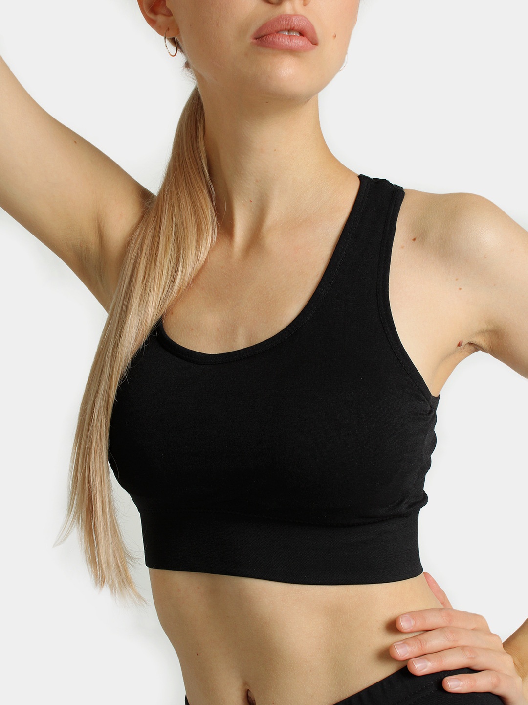 Shock-Absorbing Backless Sports Bra with Detachable Pads and Slimming Fit for Women