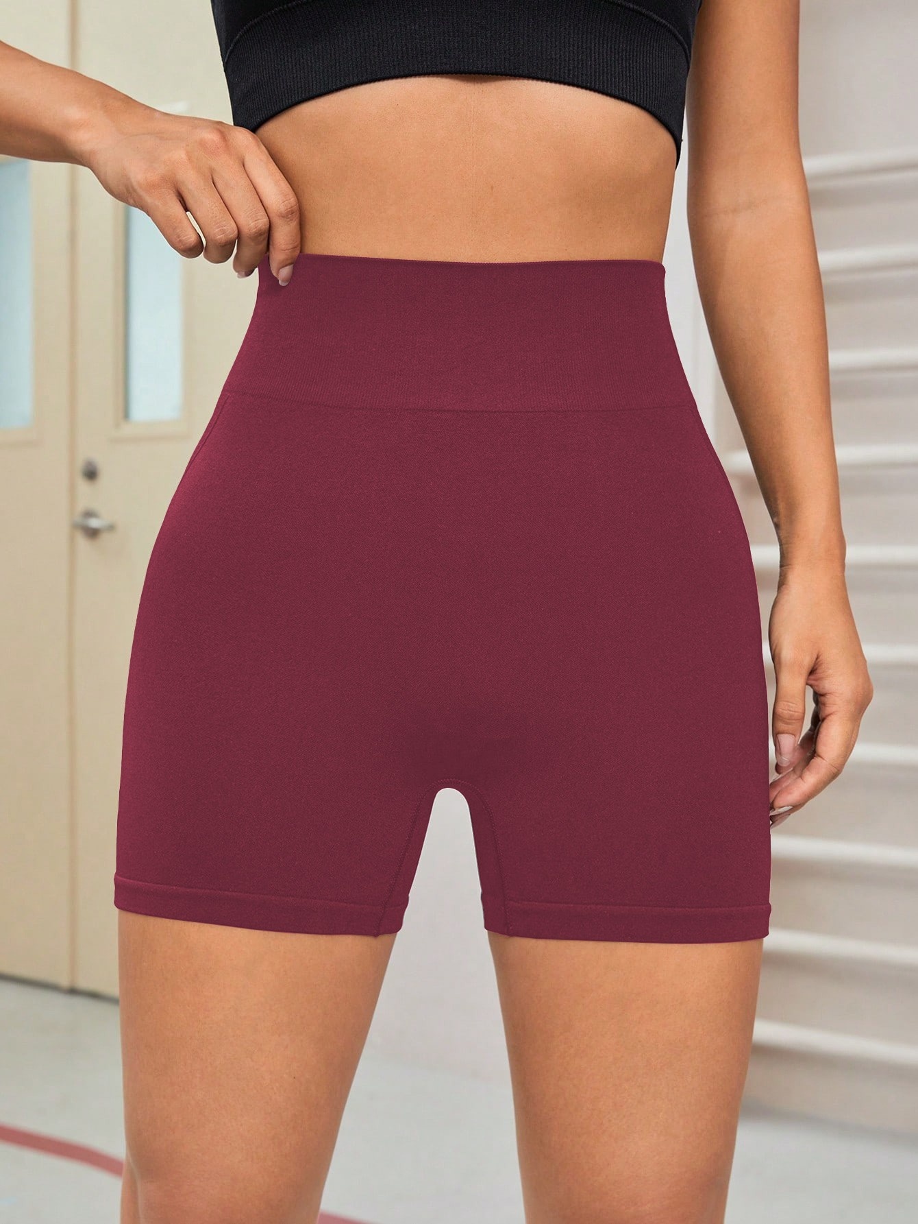 High-Waisted Slimming Quick-Dry Yoga Shorts with Butt-Lifting Function for Women