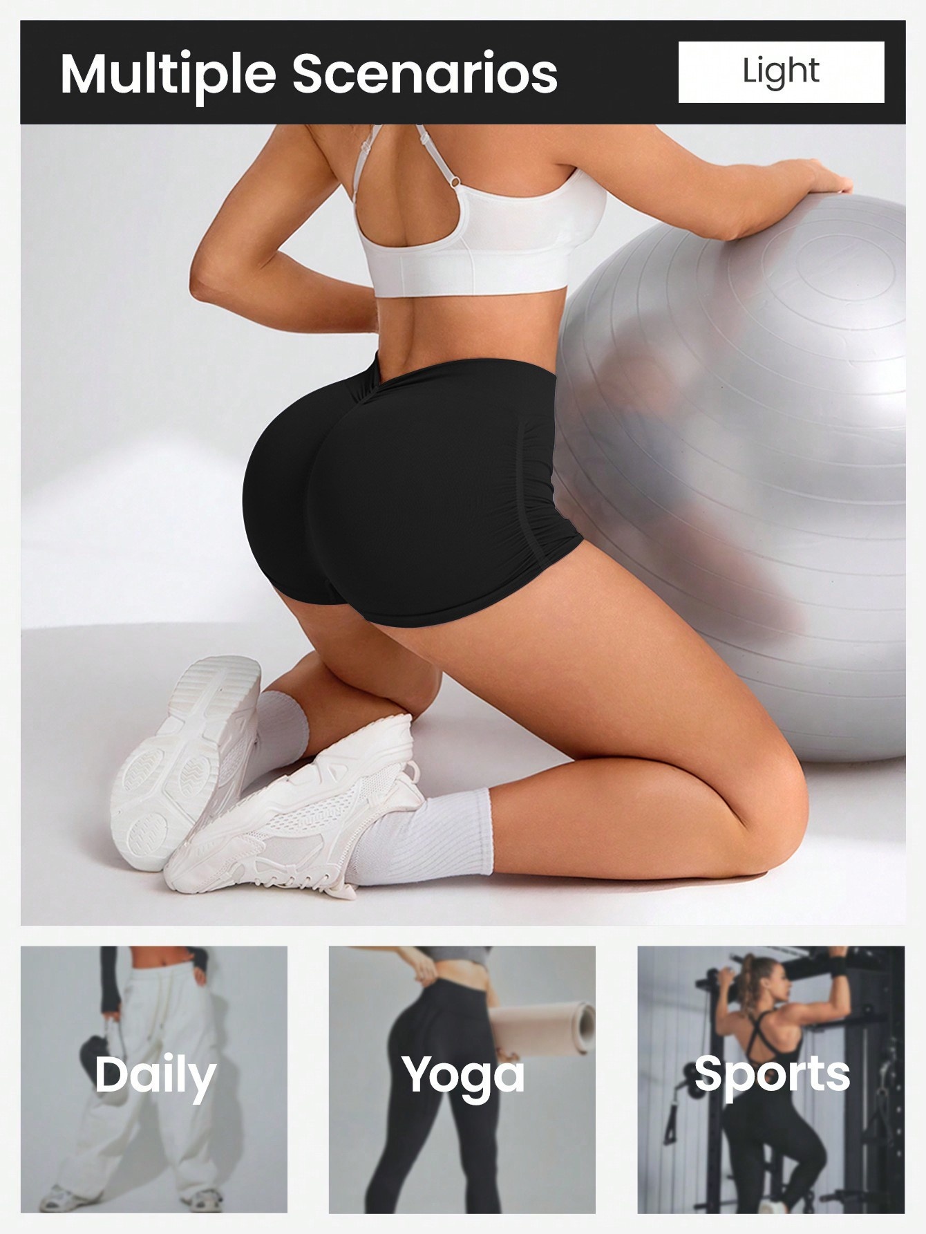 Sexy Slimming High-Waisted Moisture-Wicking Butt-Lifting Yoga Shorts for Women