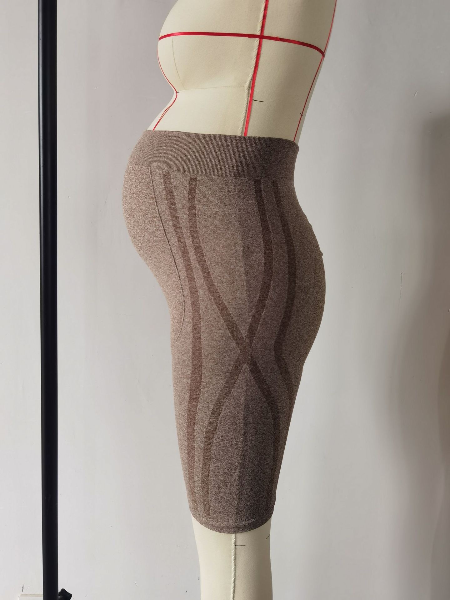 Women High-Waisted Slimming Maternity Yoga Shorts with Belly Support