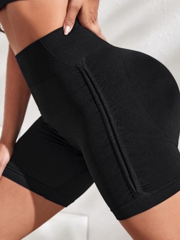 High-Waisted Slimming Quick-Dry S-Shape Fitness Shorts for Women