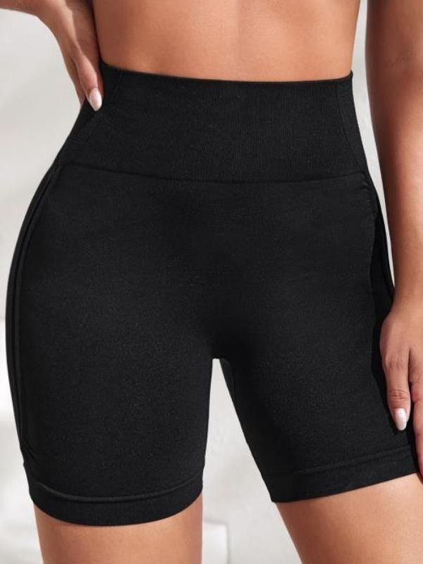 High-Waisted Slimming Quick-Dry S-Shape Fitness Shorts for Women