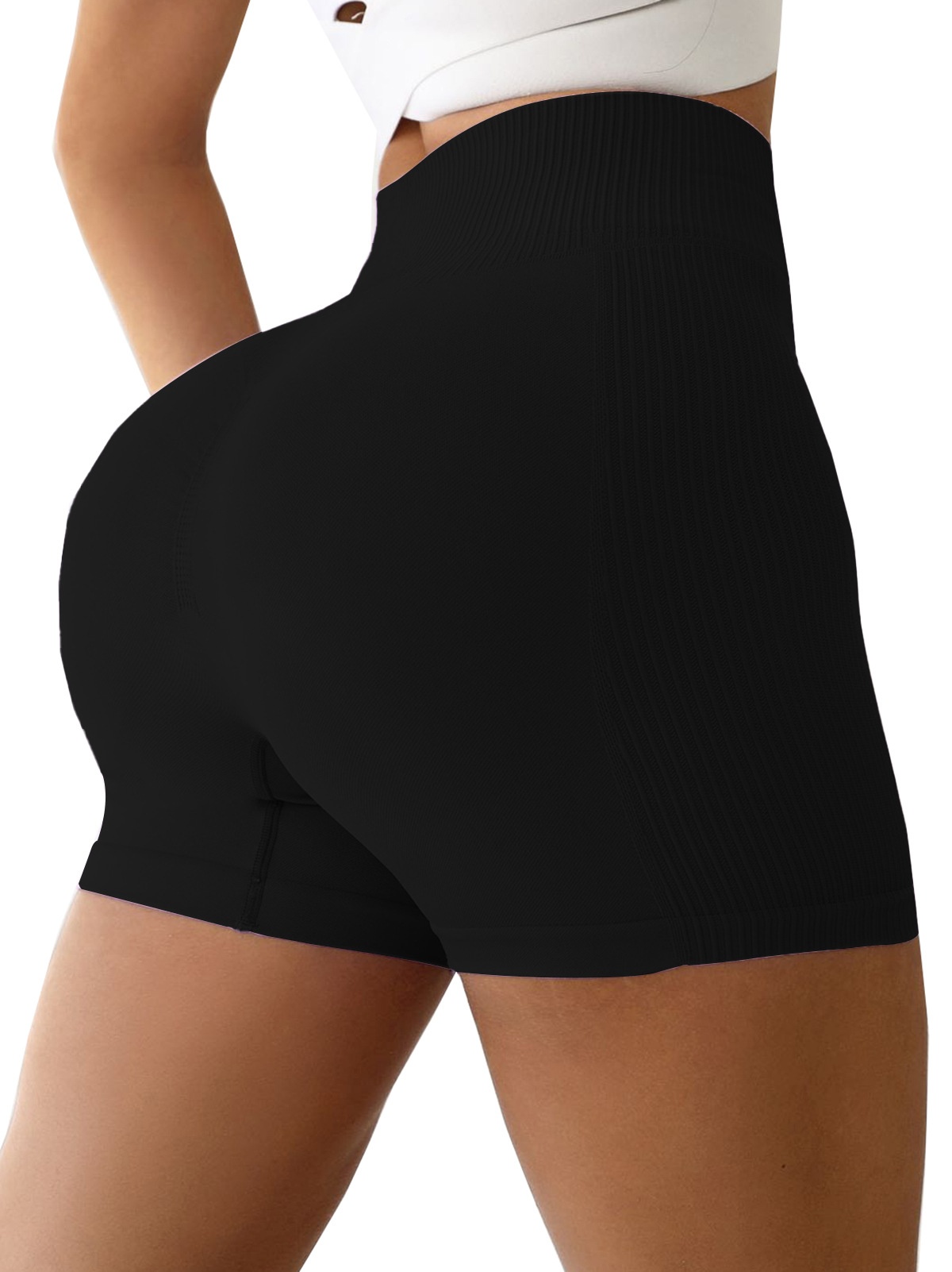 Slimming High-Waisted Quickdry Yoga Shorts with Sexy S-Shape Fit for Women