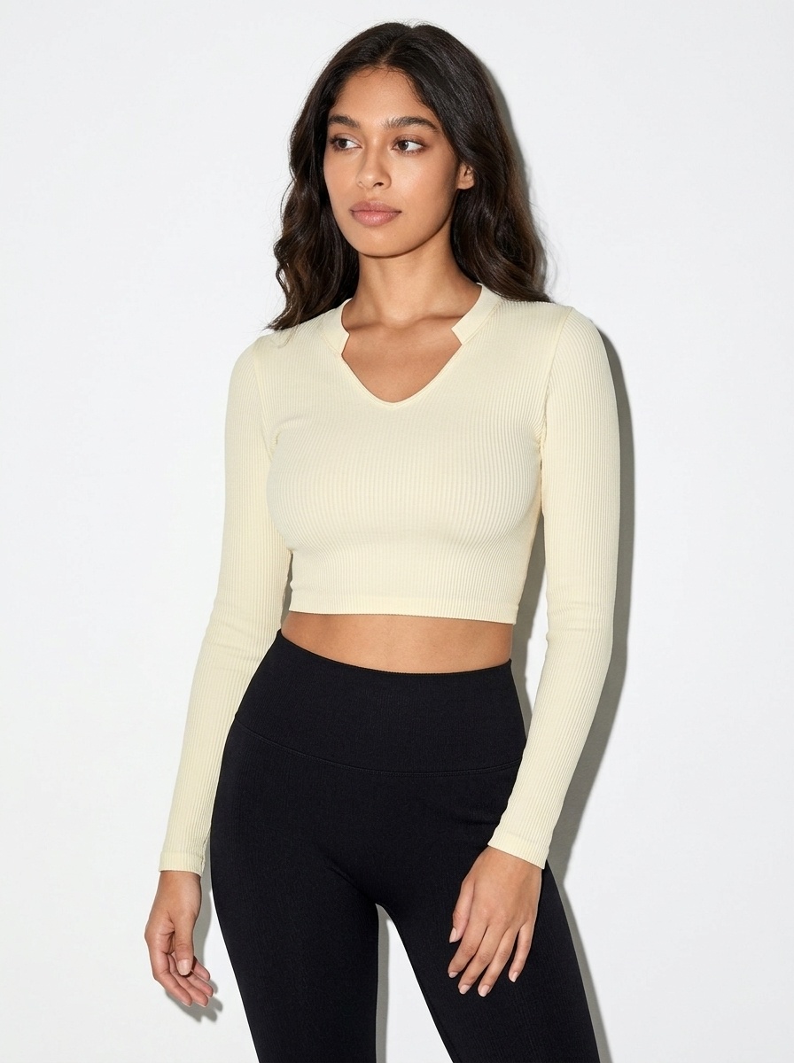 Slimming Sexy Quick-Dry Winter Yoga Top for Women with High Elasticity Casual Fit