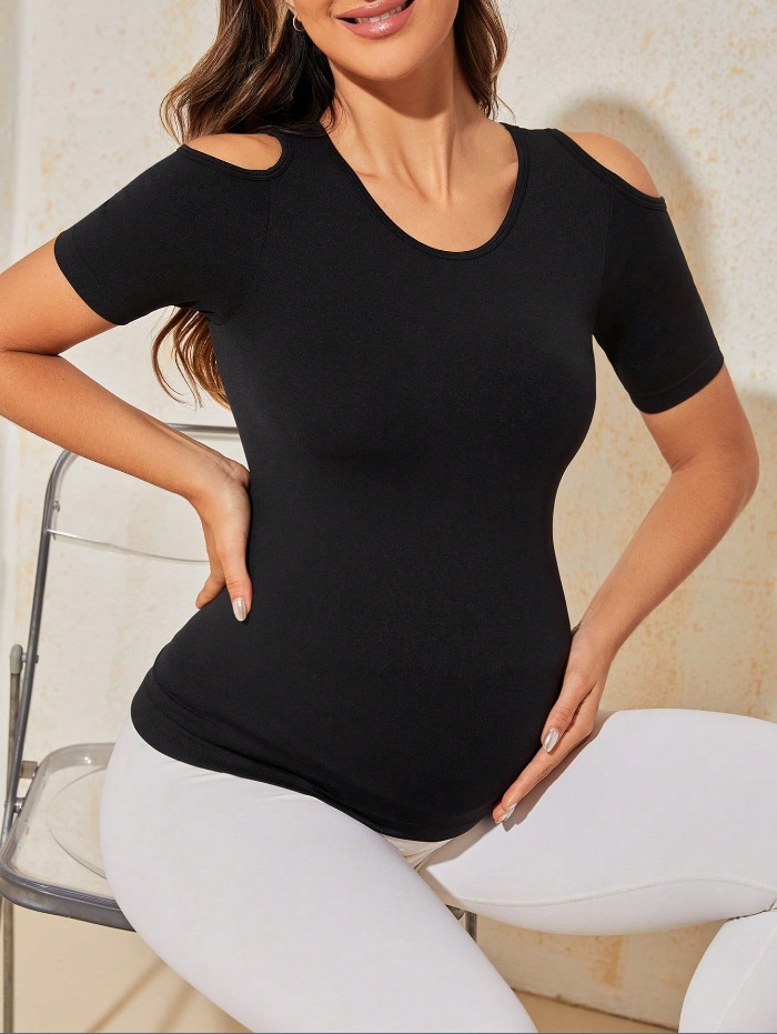 Slimming Quick-Dry Moisture-Wicking Yoga T-shirt for Pregnant Women