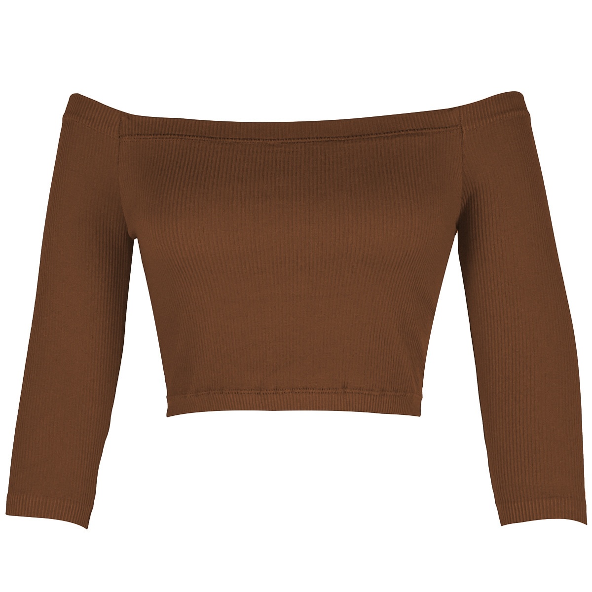 Sexy Off-Shoulder Slimming Mid-Sleeve Knit T-Shirt for Women