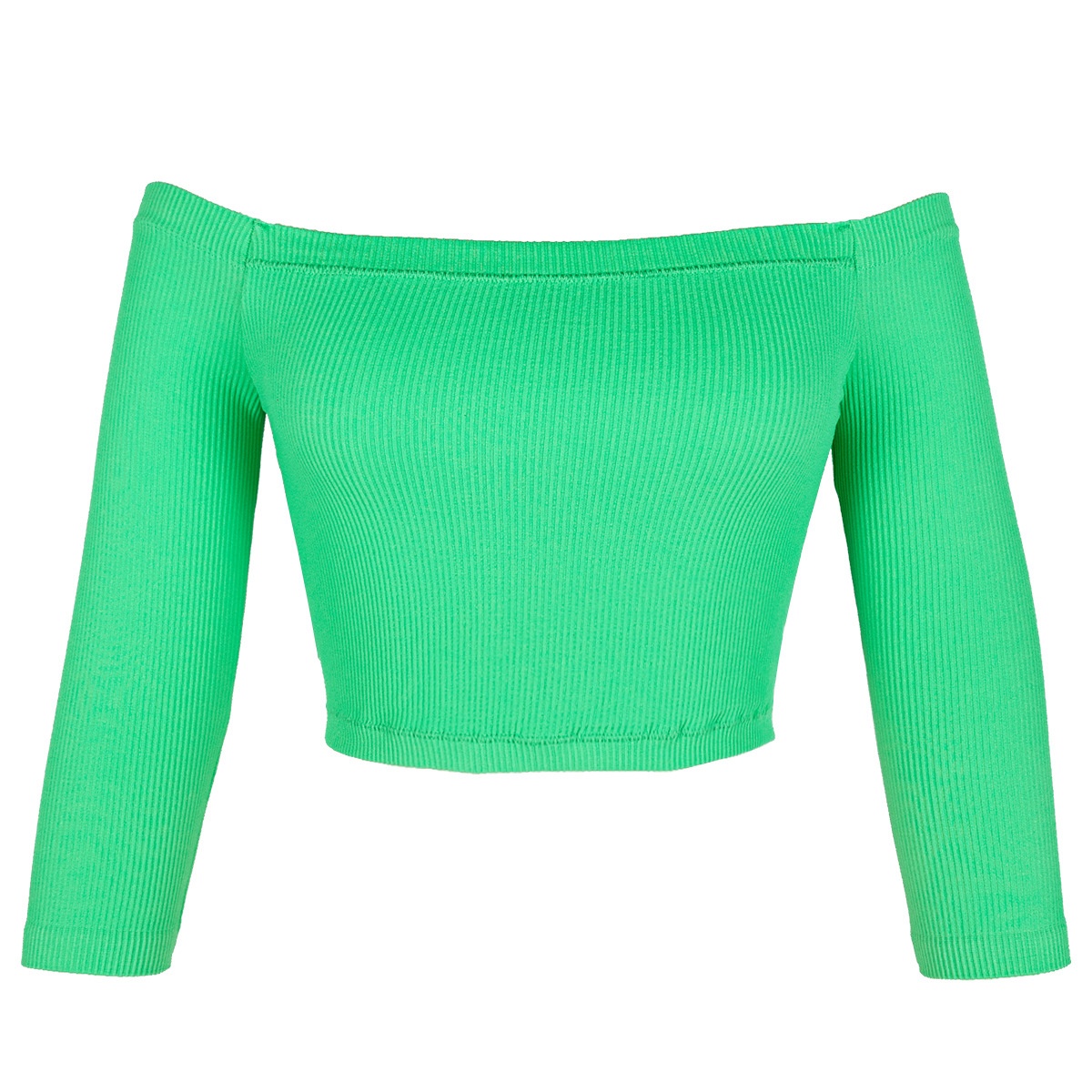 Sexy Off-Shoulder Slimming Mid-Sleeve Knit T-Shirt for Women