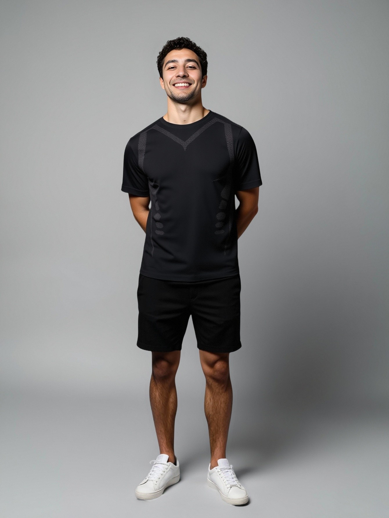 Quick-Dry Slimming Short-Sleeved Running Compression T-Shirt for Men