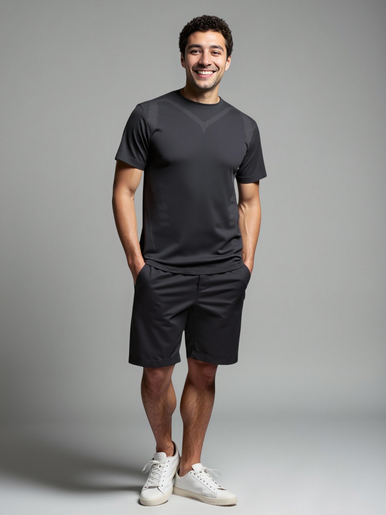 Quick-Dry Slimming Short-Sleeved Running Compression T-Shirt for Men