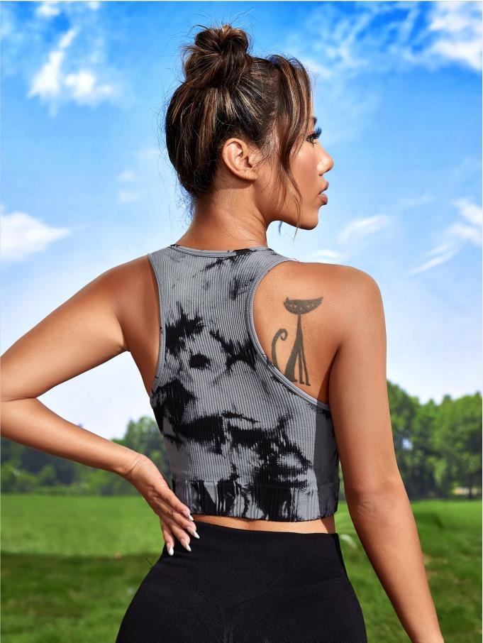Slimming Tie-Dye Quick-Dry Pilates Fitness Vest for Women
