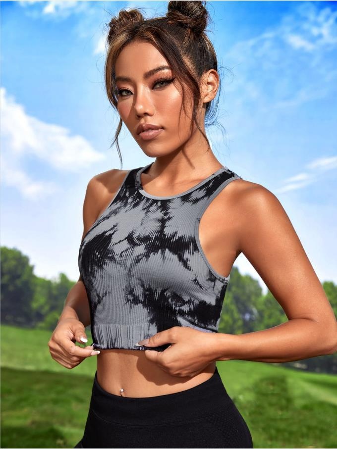 Slimming Tie-Dye Quick-Dry Pilates Fitness Vest for Women