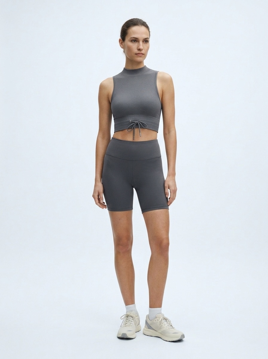 Drawstring Slimming Quick-Dry Fitness Yoga Vest for Women