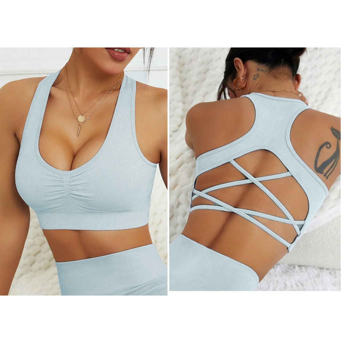 Halter Neck Quick-Dry Slimming Yoga Vest for Women with Sexy S-Shape Fit (without pads)