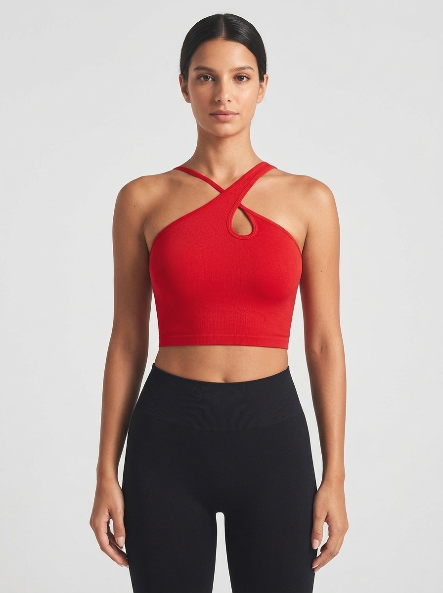 Halter Neck Quick-Dry Slimming Yoga Vest for Women with Sexy S-Shape Fit (without pads)