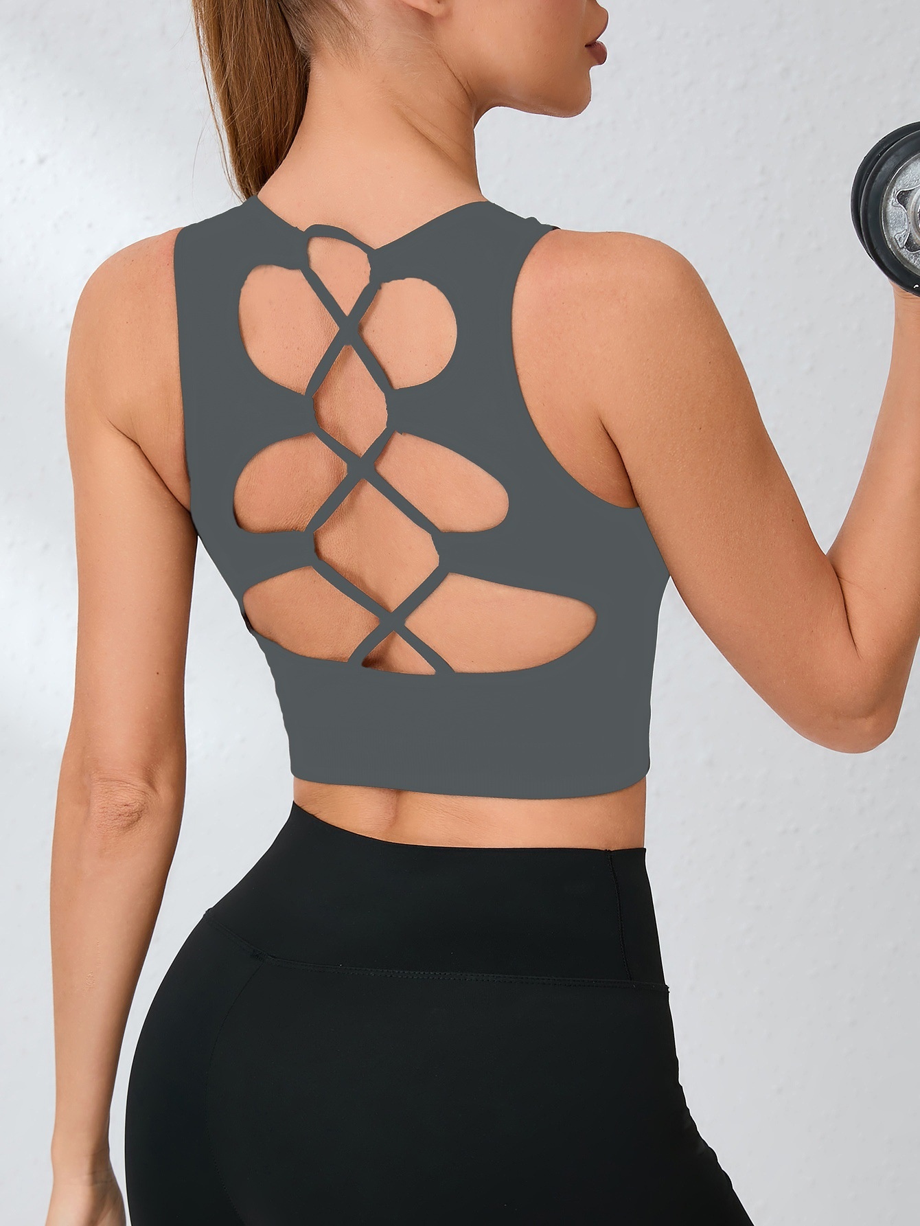 Sexy Backless Slimming Quick-Dry S-Shape Fitness Vest for Women (without pads)