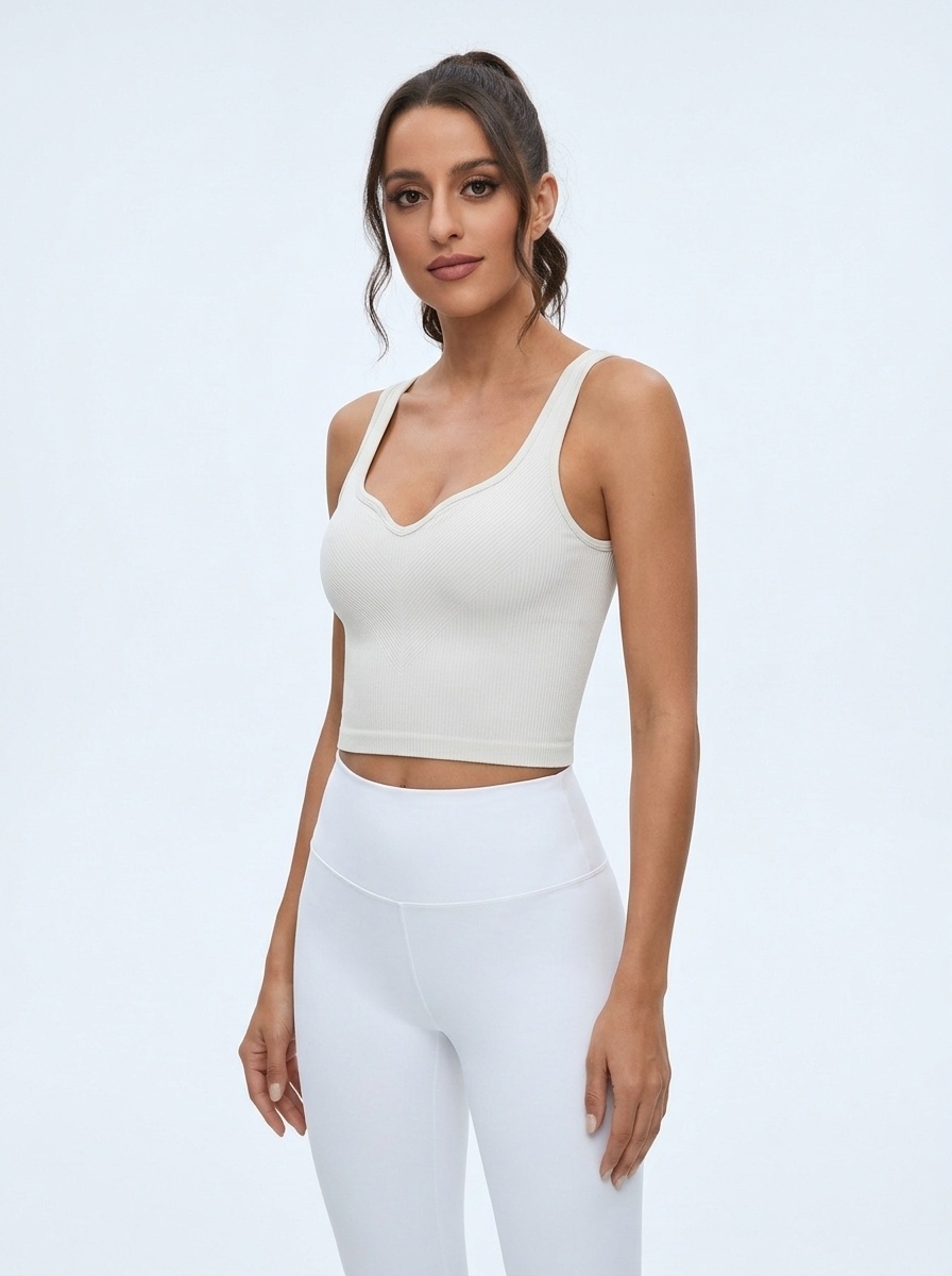 Sexy Slimming Quick-Dry Yoga Vest with Low-Cut Design for Women (without pads)