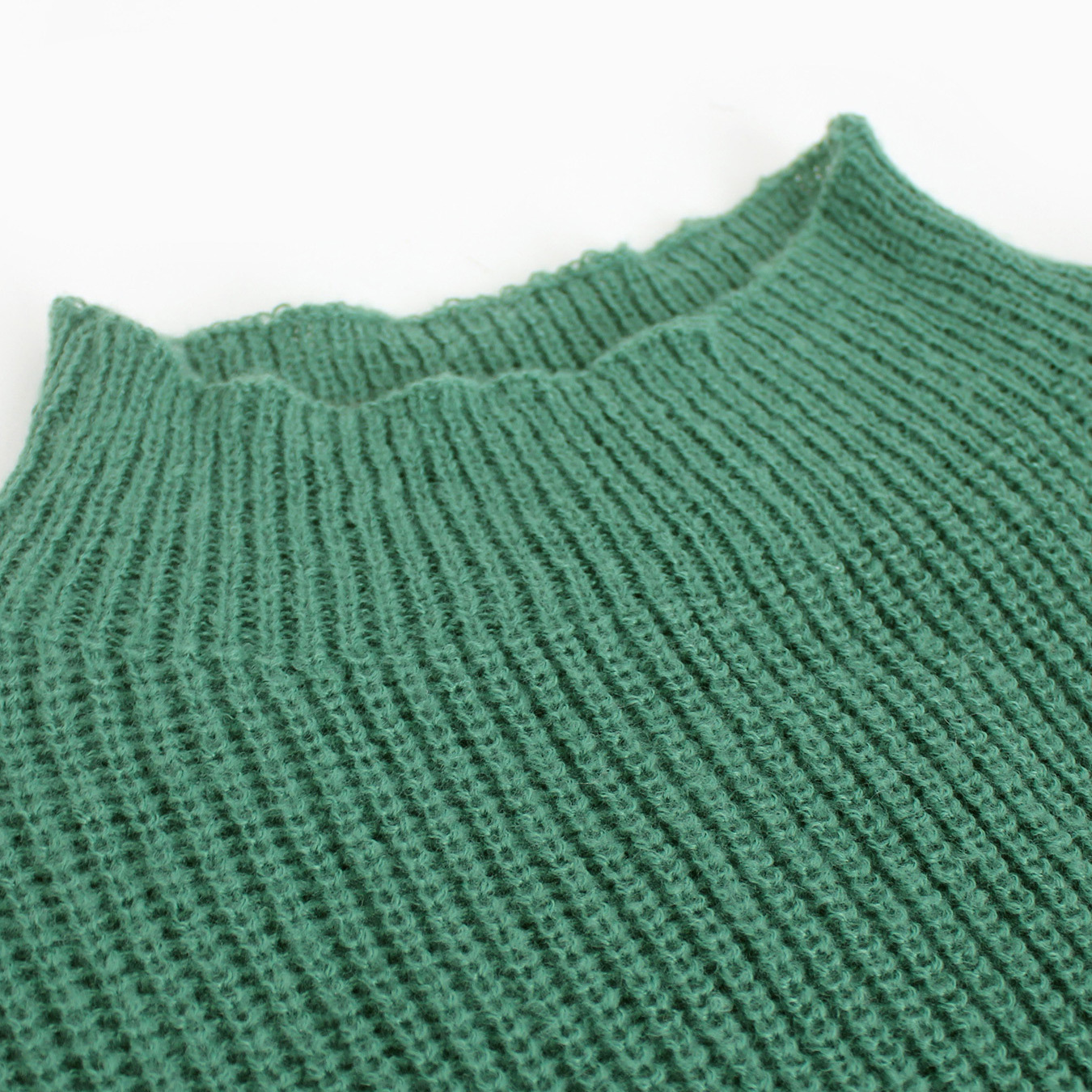 Knit Long Sleeve Turtleneck Dress - Autumn Winter