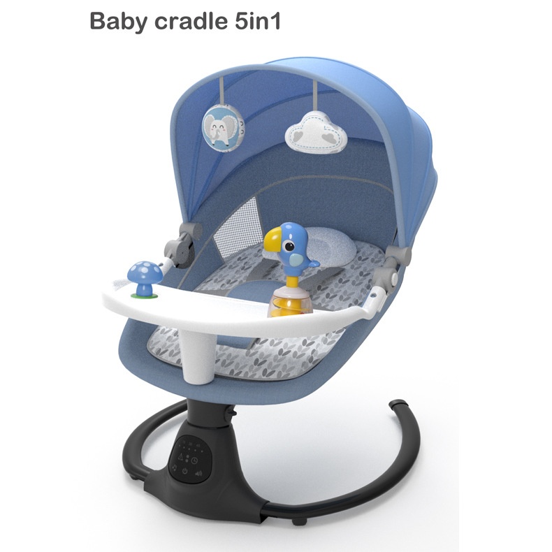 5-in-1 Smart Baby Cradle with Bluetooth & Remote