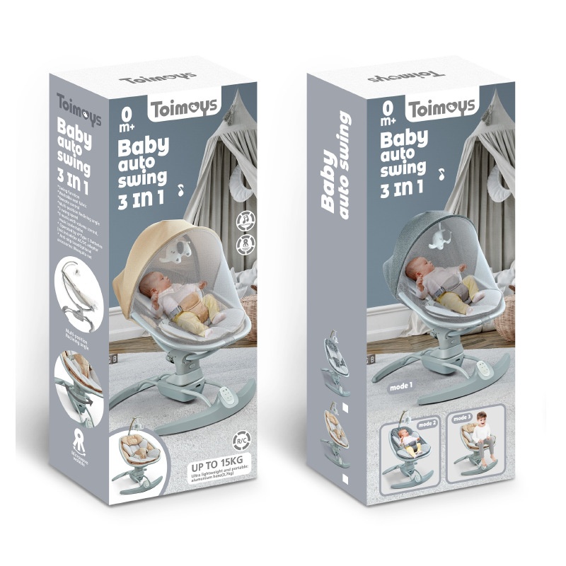 3-in-1 Baby Auto Swing Rocker - Grey