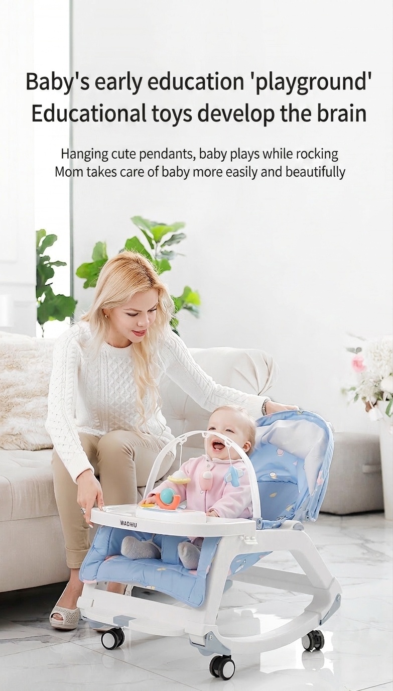 Chaise berçante et siège de salle à manger multifonctionnels 4 en 1 pour bébé