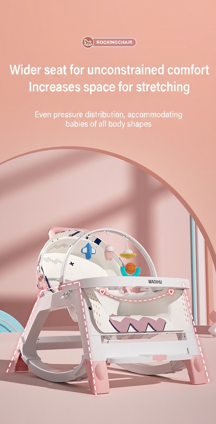 Chaise berçante et siège de salle à manger multifonctionnels 4 en 1 pour bébé