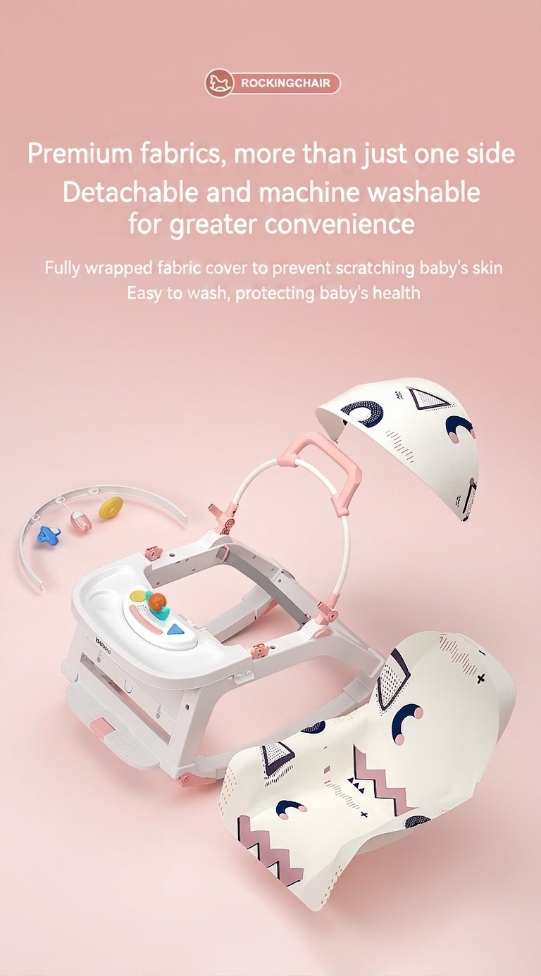Chaise berçante et siège de salle à manger multifonctionnels 4 en 1 pour bébé