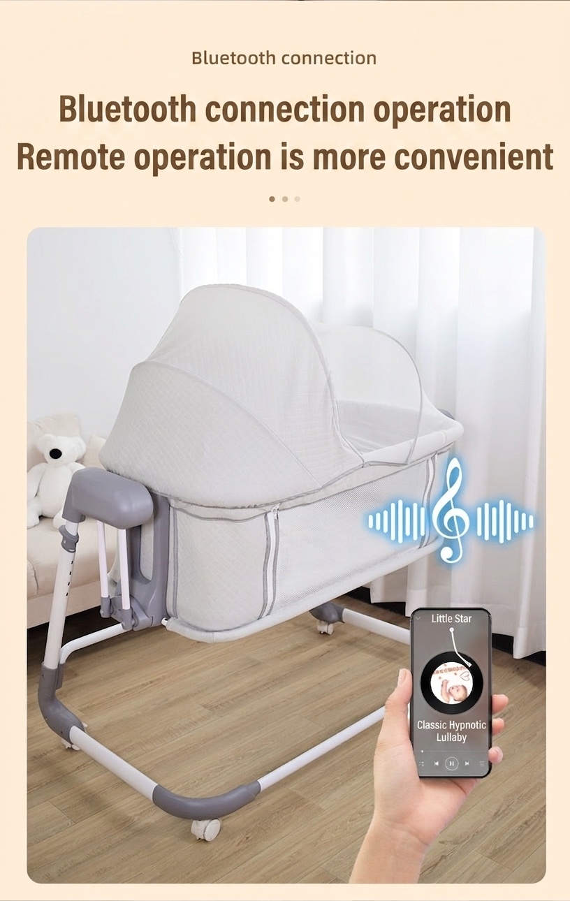 Berceau bébé Bluetooth multifonctionnel 4 en 1