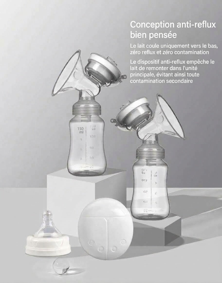 Tire-lait électrique double - Portable, silencieux et sans BPA pour l'expression du lait maternel