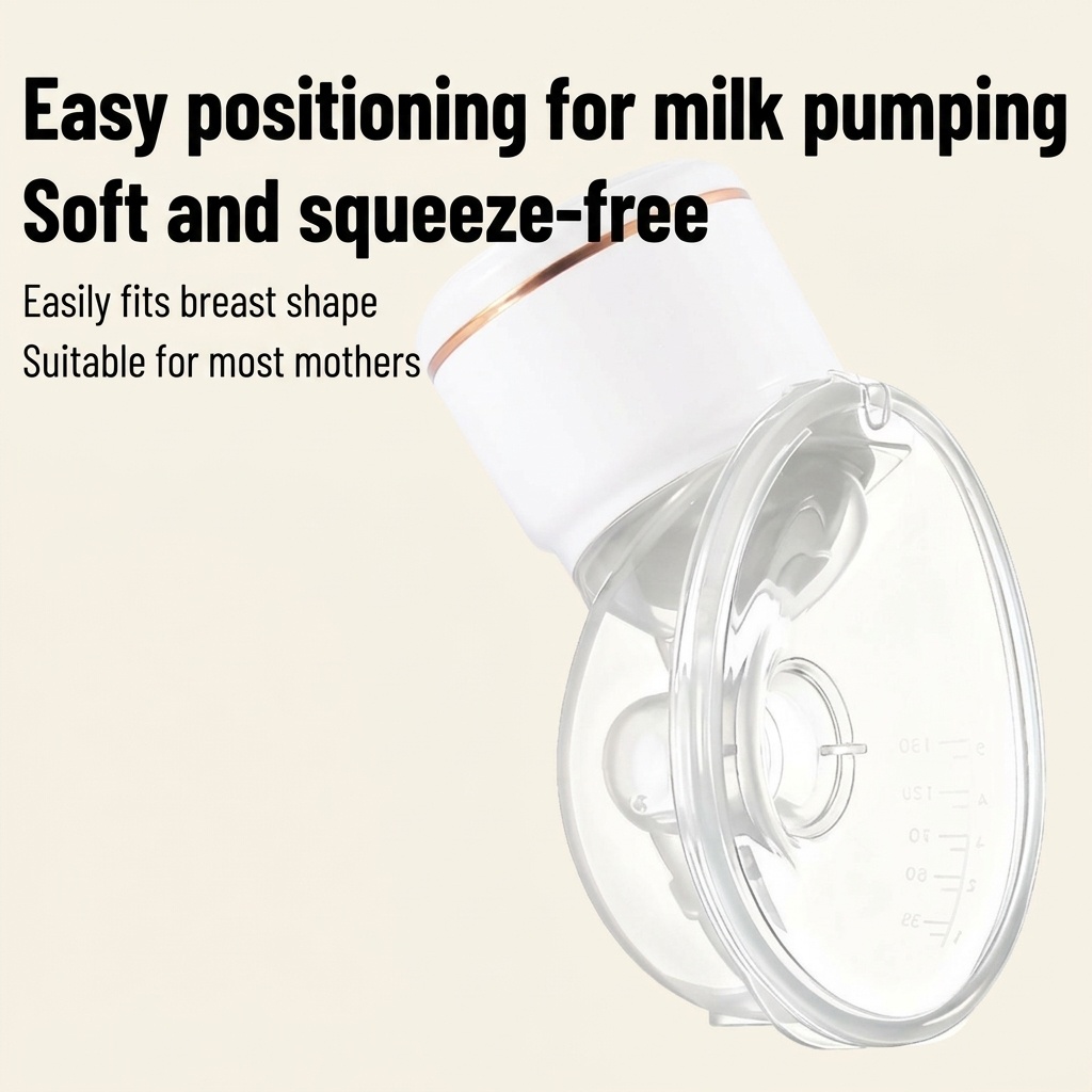 Extractor de leche eléctrico portátil - Recolector de leche manos libres, succión potente y motor silencioso para la lactancia posparto.