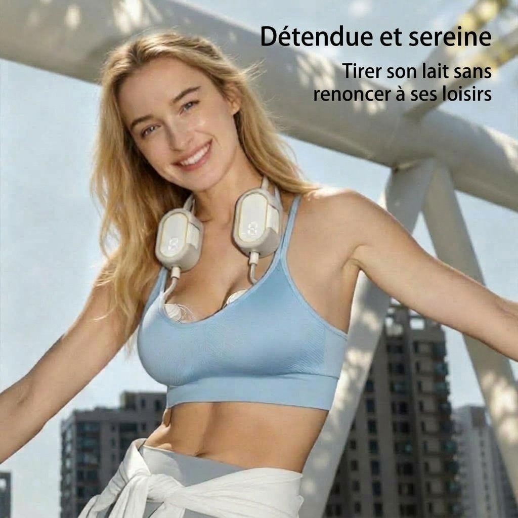 Tire-lait mains libres portable - Design discret, léger et silencieux pour les mamans allaitantes actives