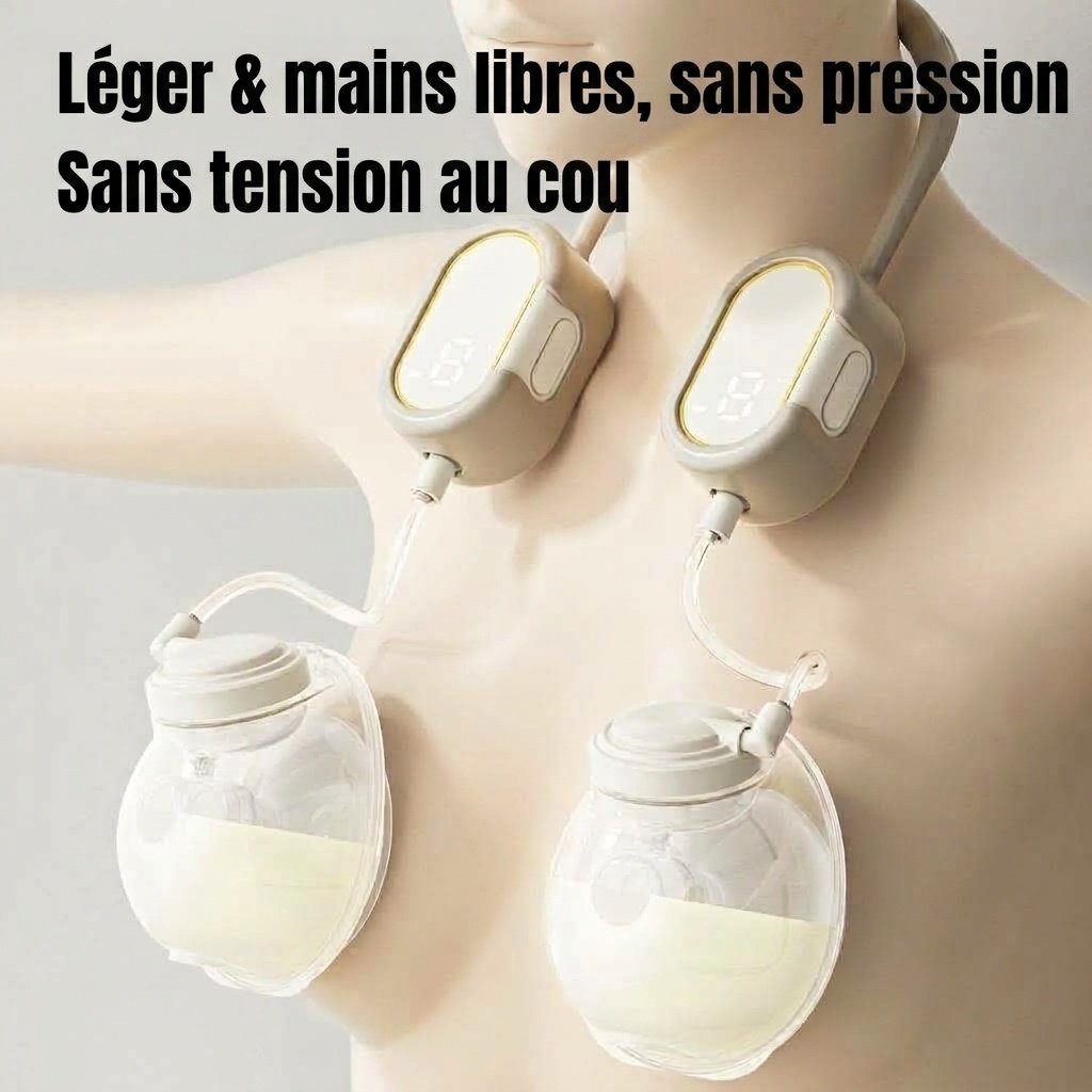 Tire-lait mains libres portable - Design discret, léger et silencieux pour les mamans allaitantes actives