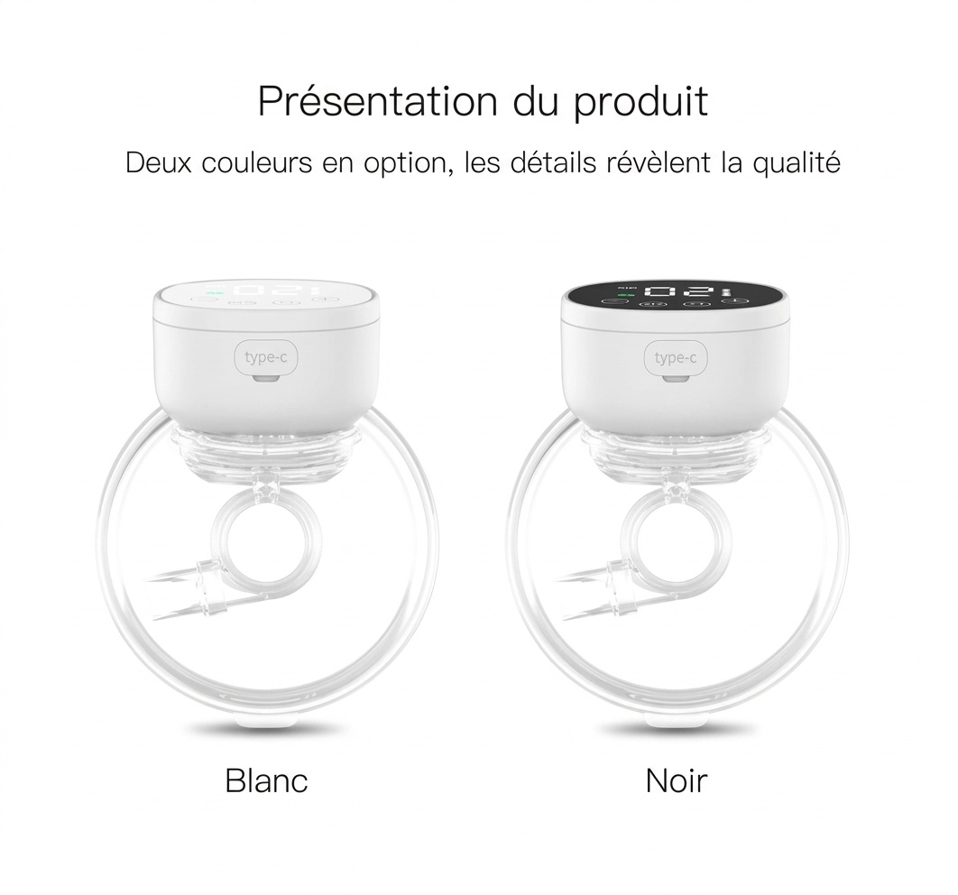 Tire-lait électrique portable - Mains libres, multi-modes et ultra-silencieux pour les mamans modernes