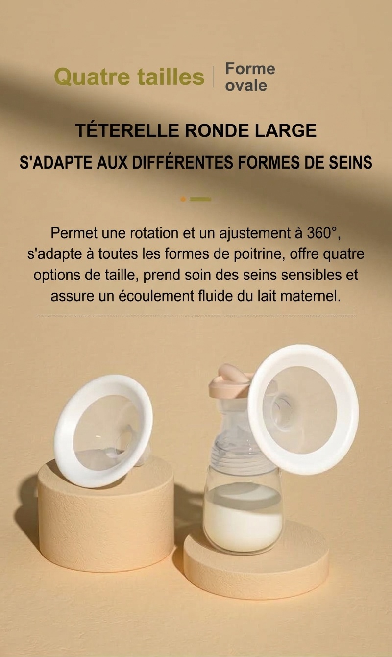 Tire-lait électrique double - Double aspiration indolore pour une lactation optimale, extraction silencieuse multi-modes pour les jeunes mamans