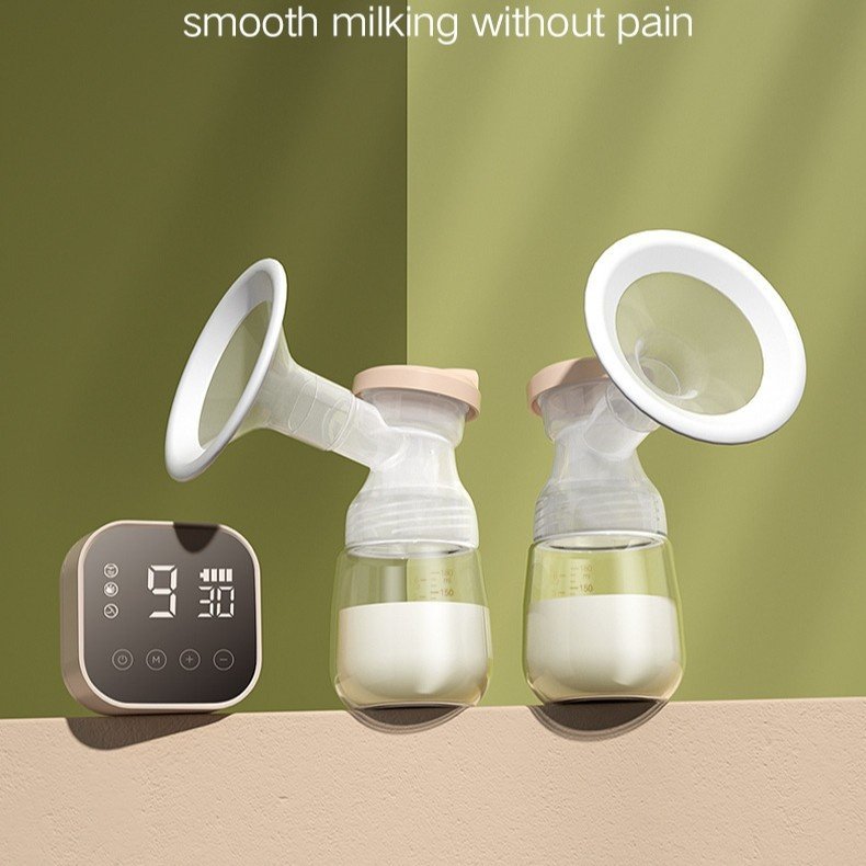 Extractor de leche eléctrico doble: succión doble para la lactancia sin dolor, ordeño silencioso multimodo para madres primerizas.