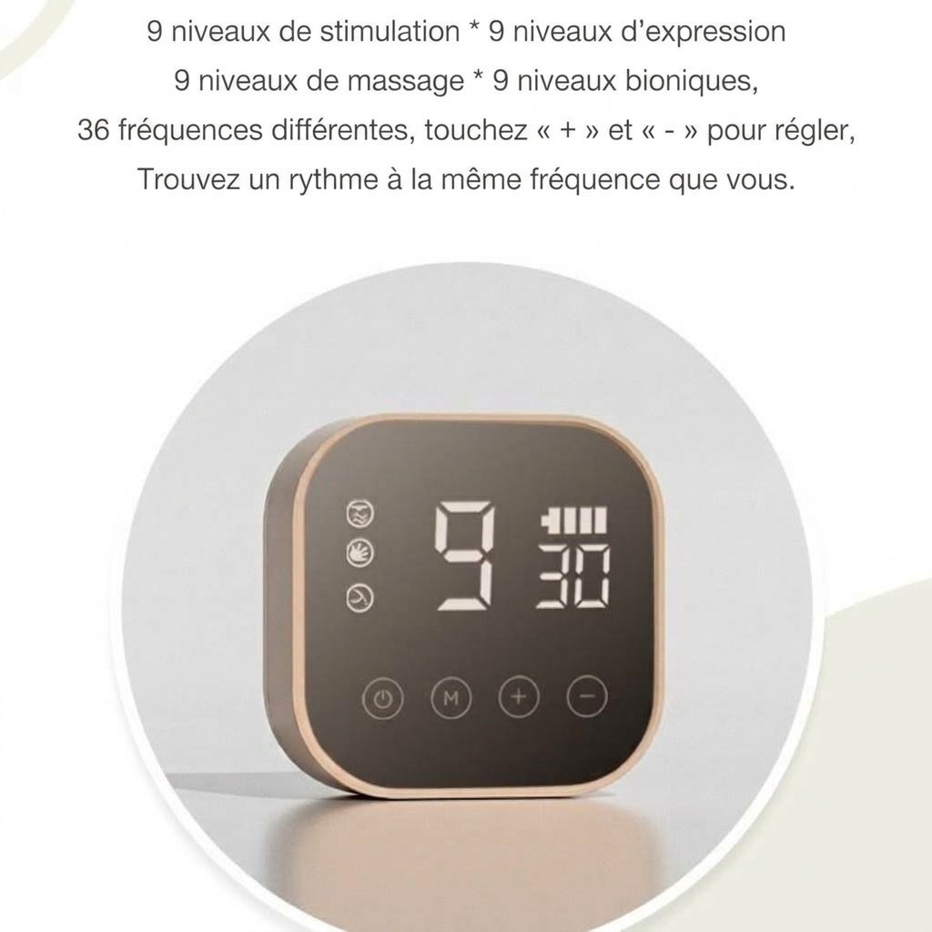 Tire-lait électrique double - Double aspiration indolore pour une lactation optimale, extraction silencieuse multi-modes pour les jeunes mamans