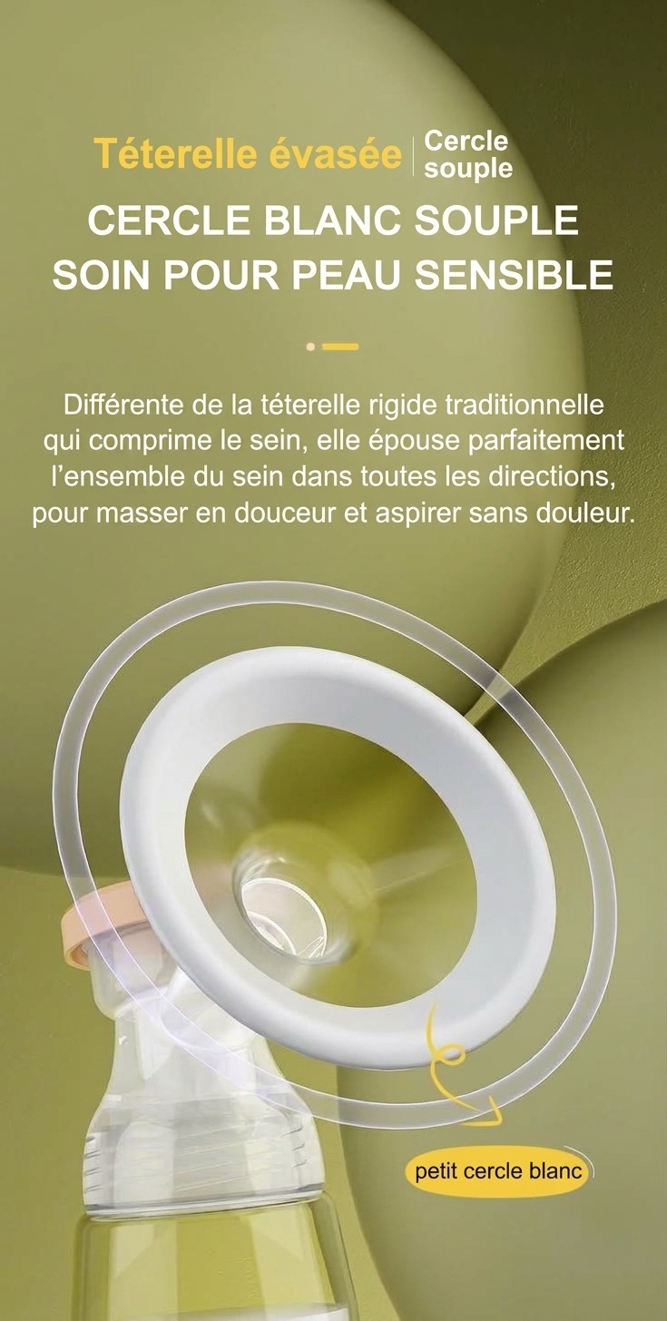 Tire-lait électrique double - Double aspiration indolore pour une lactation optimale, extraction silencieuse multi-modes pour les jeunes mamans