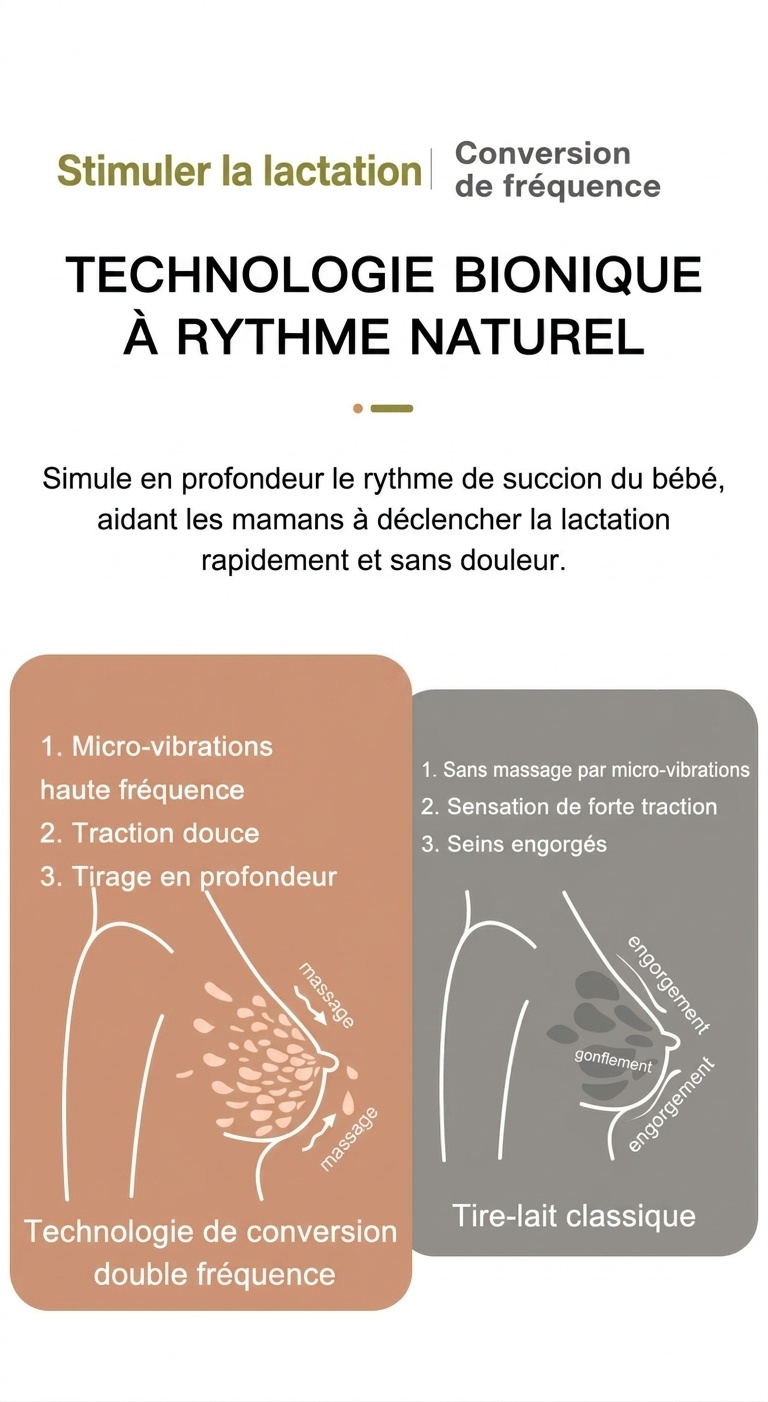Tire-lait électrique double - Double aspiration indolore pour une lactation optimale, extraction silencieuse multi-modes pour les jeunes mamans