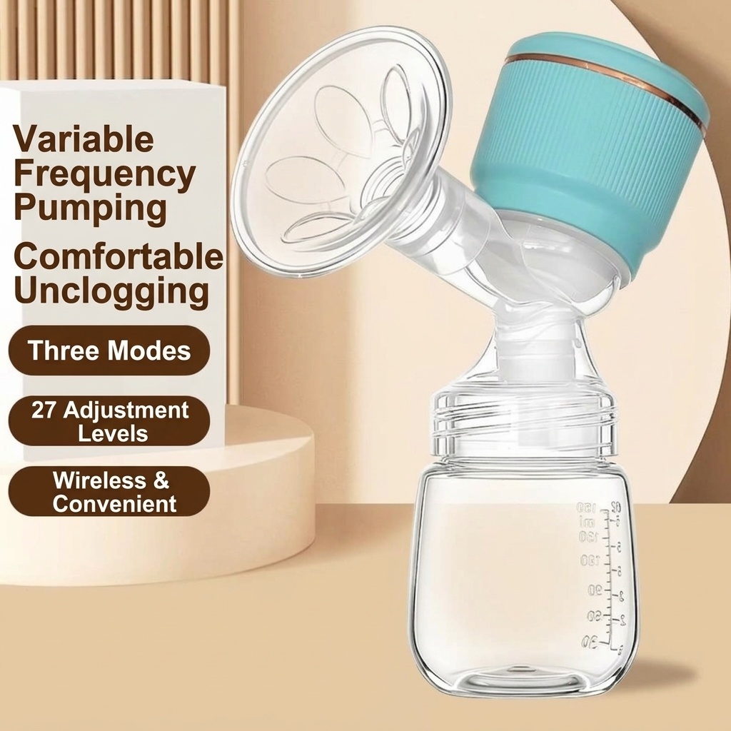 Tiralatte elettrico portatile senza fili - 27 livelli di aspirazione regolabili, materiale PP per uso alimentare senza BPA, ideale per le mamme che allattano.