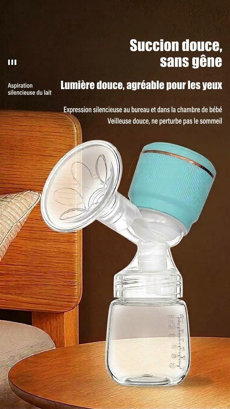 Tire-lait électrique portable sans fil - 27 niveaux d'aspiration réglables, matériau PP de qualité alimentaire sans BPA pour les mamans allaitantes
